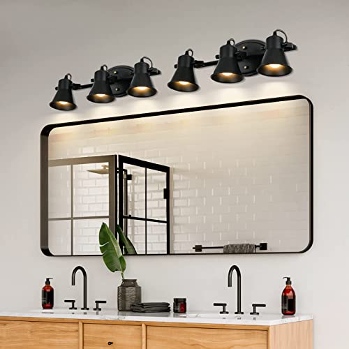 KEESFU 3-Light Track Lighting Kit,Black Semi Flush Mount Ceiling Light with 3 Rotatable Light Heads,Industrial Accent Lighting for Livingroom,Bathroom,Hallway,Art Wall,Bathroom,Kitchen.(3-Light)