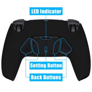 eXtremeRate Black Programable RISE4 Remap Kit for PS5 Controller BDM 010 & BDM 020, Upgrade Board & Redesigned Back Shell & 4 Back Buttons for PS5 Controller - Controller NOT Included