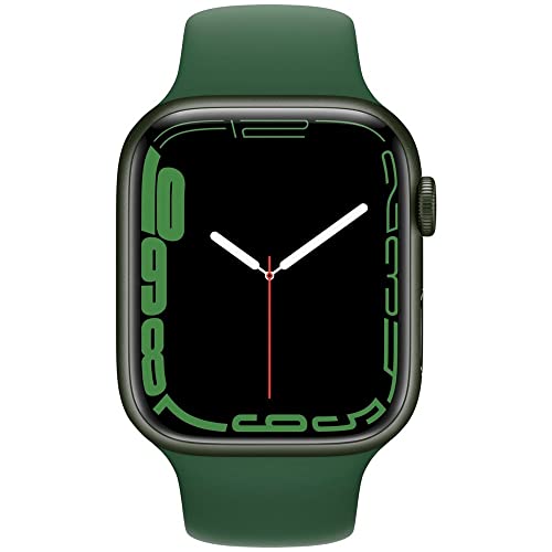 Apple Watch Series 7 (GPS + Cellular, 45mm) Green Aluminum Case with Clover Sport Band, Regular (Renewed)