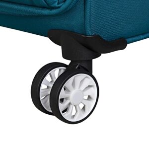 it luggage Duo-Tone 27" Softside Checked 8 Wheel Spinner, Peach/Sea Teal