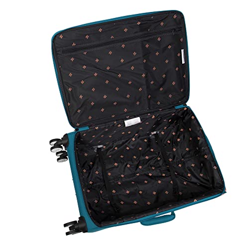 it luggage Duo-Tone 27" Softside Checked 8 Wheel Spinner, Peach/Sea Teal