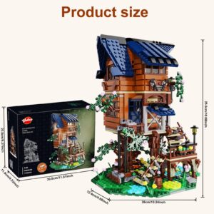 VATOS Tree House STEM Toy, 1155PCS Creative Building Set for Kids with LED Light | 4 Seasons in 1 Treehouse Building Bricks Forest House for 6 7 8 9 10+ Girls Boys Christmas Birthday Gift