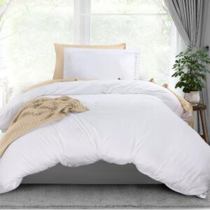 Utopia Bedding Duvet Cover Twin Size Set - 1 Duvet Cover with 1 Pillow Sham - 2 Pieces Comforter Cover with Zipper Closure - Soft Brushed Microfiber, 68 X 90 Inches (Twin/Twin XL, White)