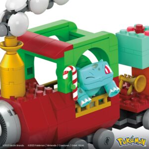 MEGA Pokémon Building Toys Set Holiday Train with 373 Pieces, 4 Articulated and Poseable Characters and Surprises, for Kids (Amazon Exclusive)