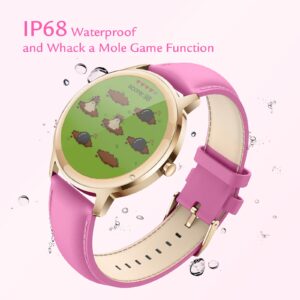 Smart Watch for Women Fitness Tracker: Smartwatch for Android & IOS Phone with Waterproof IP68 Pedometer Heart Rate Blood Oxygen Monitor Activity Wrist band Bluetooth Sport Bracelet (rose red)