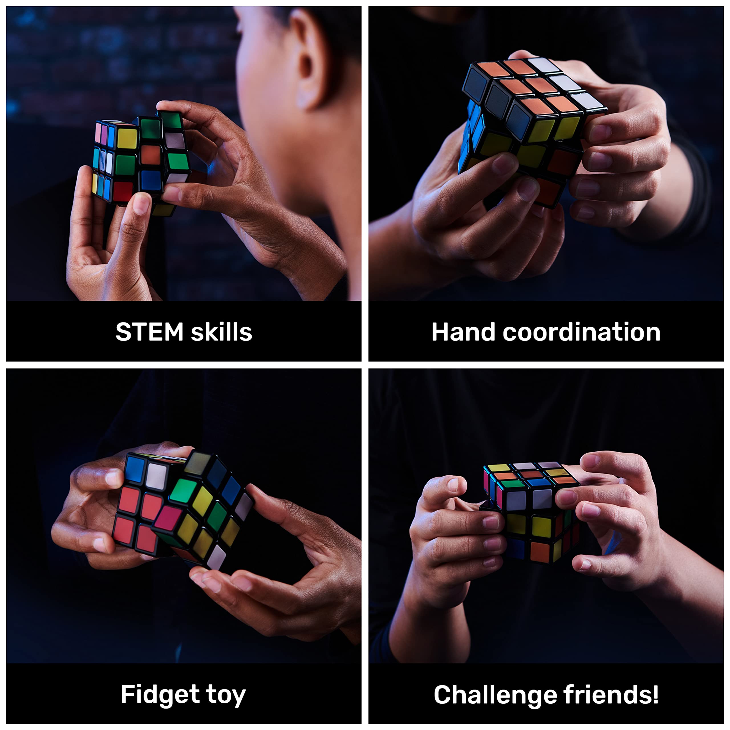 Rubik’s Phantom, 3x3 Cube Advanced Technology Difficult 3D Puzzle Travel Game Stress Relief Fidget Toy Activity Cube for Adults & Kids Ages 8+