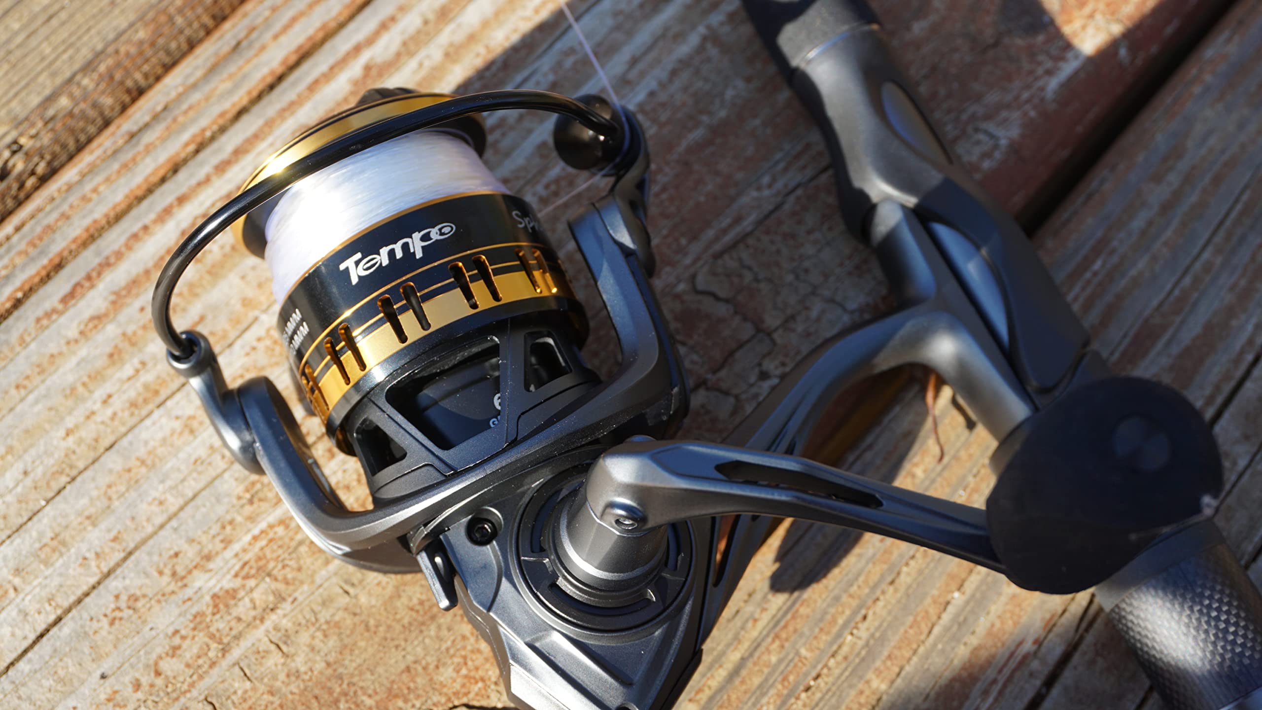 Tempo Spinning Reel, 9+1 BB Smooth Fishing Reels, Max Drag up to 38.6 LBs, with Harder GV Rotor, Ultralight Spinning Reels, Braid Ready Spool