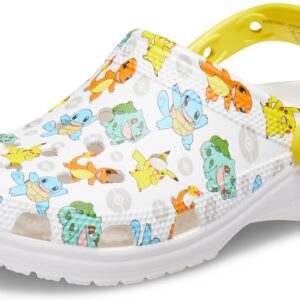 Crocs Unisex Classic Pikachu Clogs, Pokemon Shoes, White/Multi, Numeric_6 US Men