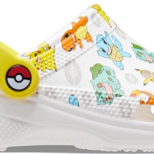 Crocs Unisex Classic Pikachu Clogs, Pokemon Shoes, White/Multi, Numeric_6 US Men