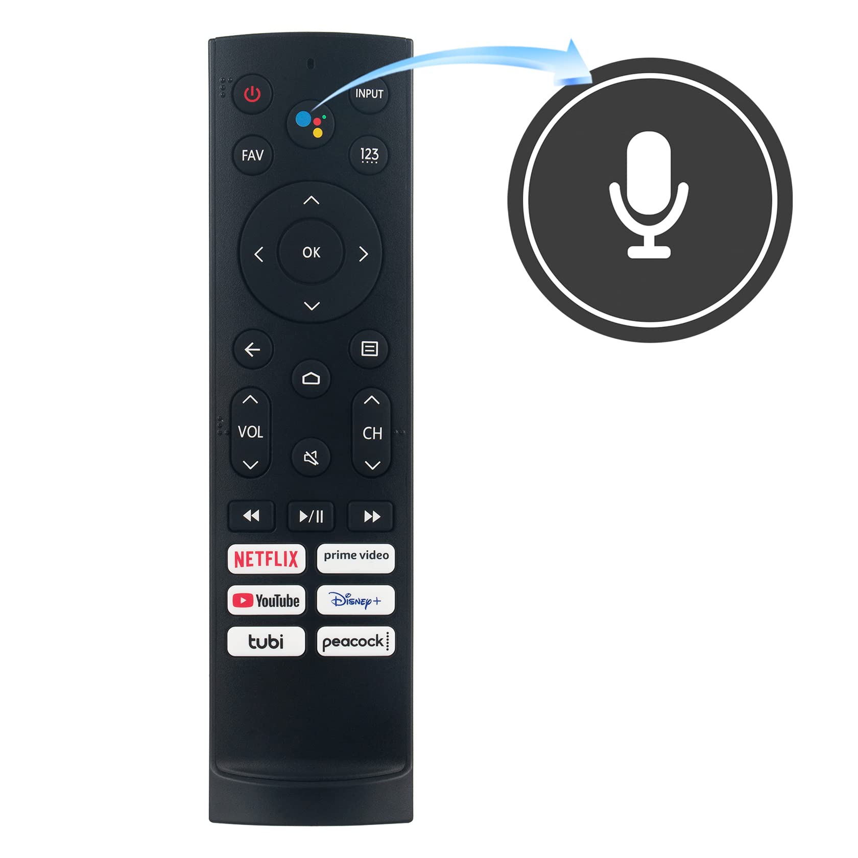 Allimity ERF3A90 Replaced Remote Control Fit for Hisense Smart TV U7H U8H Series and 75A6H 70A6H 65A6H 55A6H 43A6H ‎50A6H 65U6H 55U6H 75U6H 55A76K 75A76K