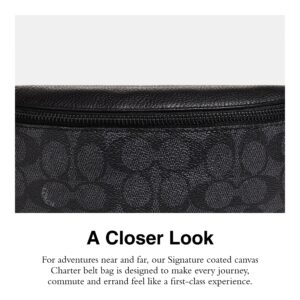 COACH Charter Belt Bag 7 in Signature, Charcoal