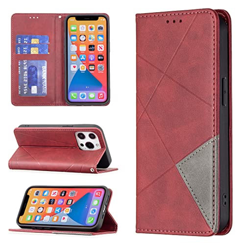 Fansipro Wallet Folio Case for SAMSUNG Galaxy A40, Premium PU Leather Slim Fit Cover for Galaxy A40, 2 Card Slots, 1 Transparent Photo Frame Slot, Easy Fit, Red