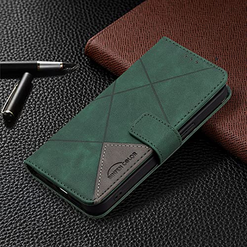 Fansipro Wallet Folio Case for SAMSUNG Galaxy A40, Premium PU Leather Slim Fit Cover for Galaxy A40, 3 Card Slots, 1 Transparent Photo Frame Slot, Durable Strong, Green