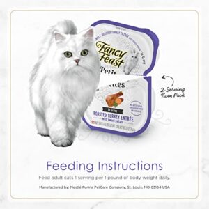 Purina Fancy Feast Gourmet Gravy Wet Cat Food, Petites Turkey & Sweet Potato Entree - (Pack of 12) 2.8 oz. Tubs