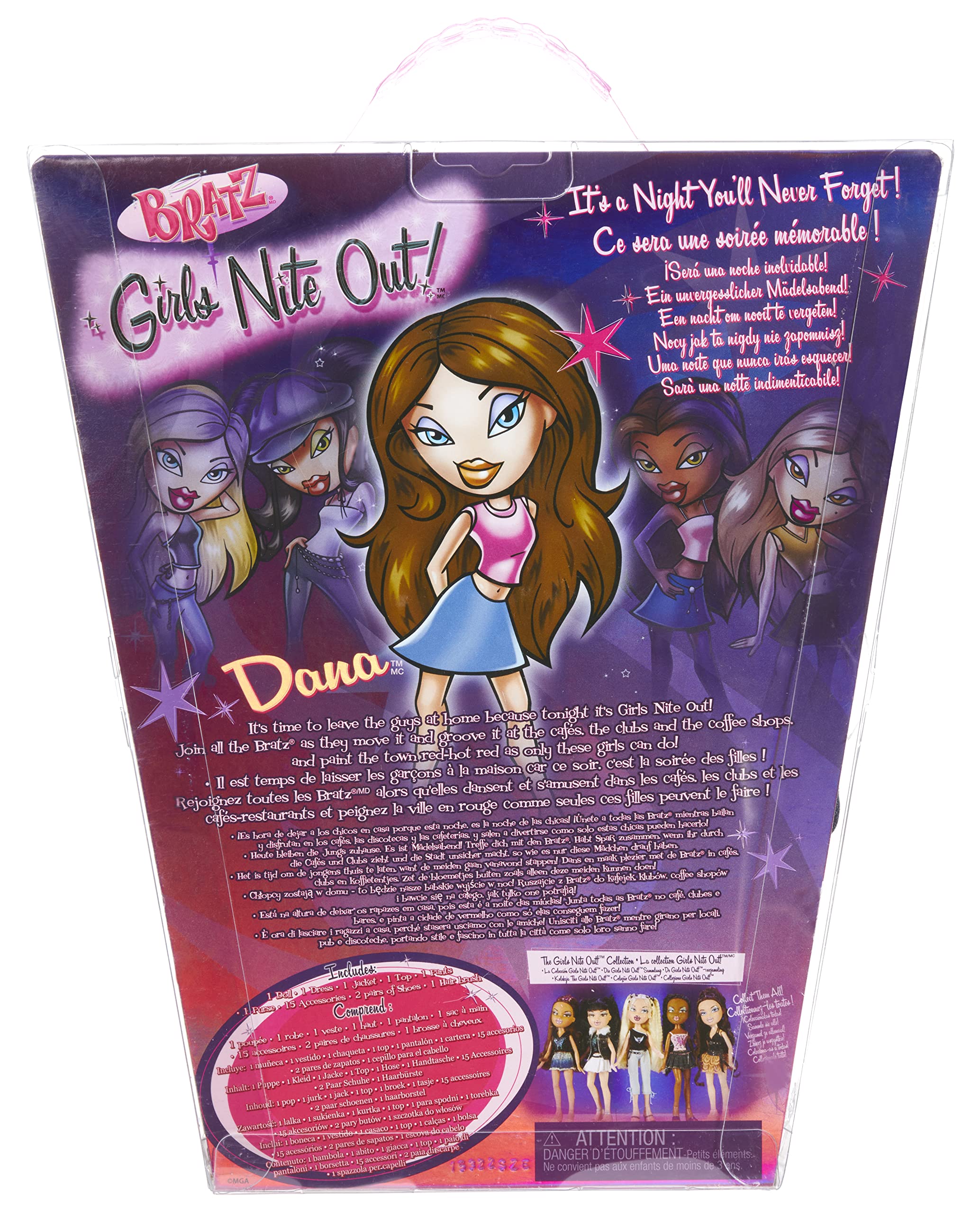 Bratz Girls Nite Out 21st Birthday Edition Fashion Doll Dana, 10 x 2.5 x 11.5 inches,Multicolor