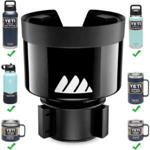 integral ultimate expander car cup holder - adjustable base - expander & organizer for vehicles - compatible with coffee mug, yeti 14/24/36/46oz, ramblers, hydro flasks 32/40oz, 3.4"-4.0" bottles