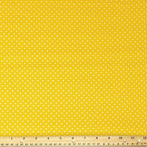 Stitch & Sparkle Cotton 44" Med Dot Sunshine Color Sewing Fabric by The Yard