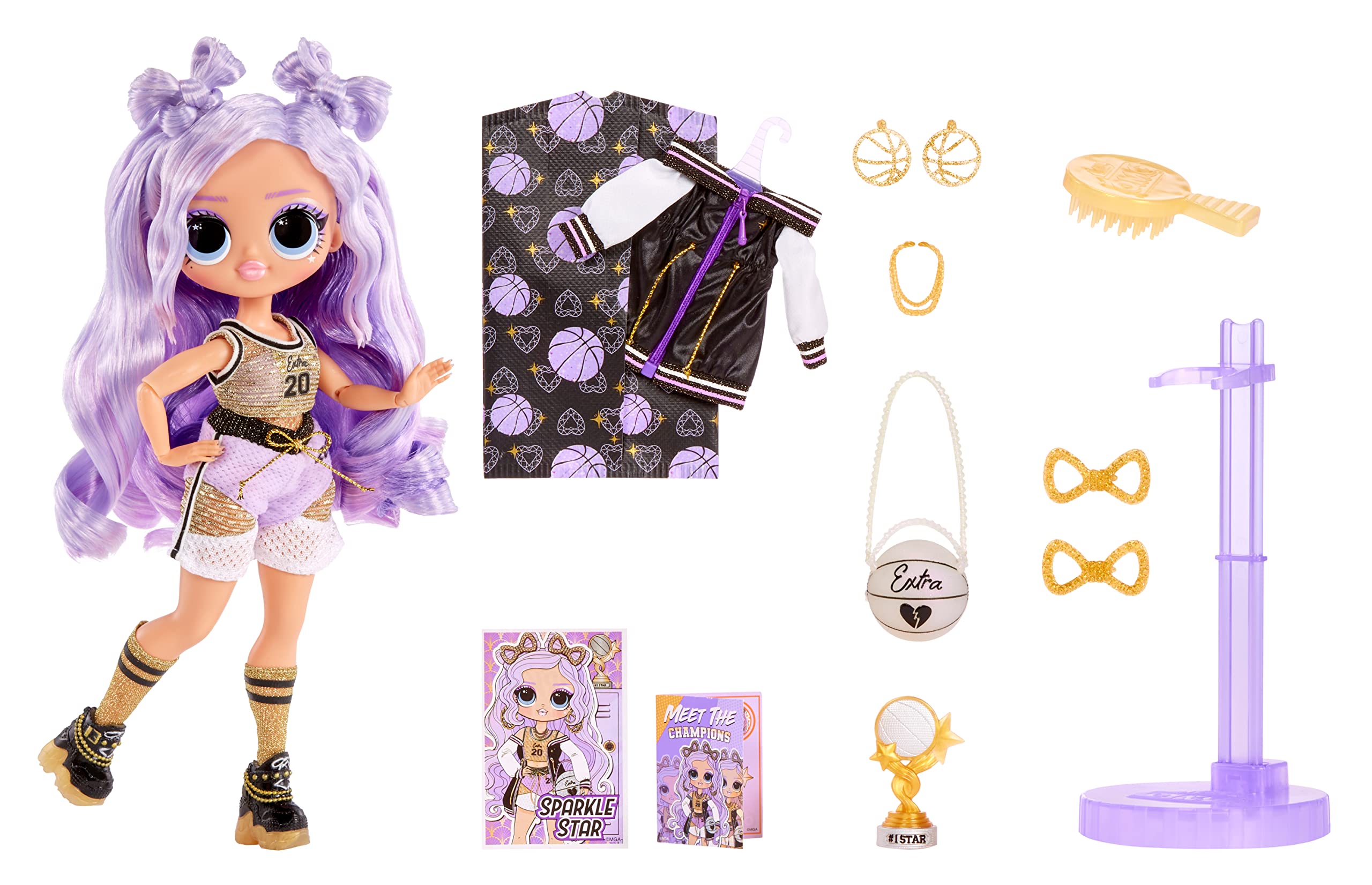 L.O.L. Surprise! OMG Sports Fashion Doll Sparkle Star with 20 Surprises Including GoSporty-Chic Fashion Outfit and Accessories, Holiday Toy Playset, Great Gift for Kids Girls Boys 4 5 6+ Years