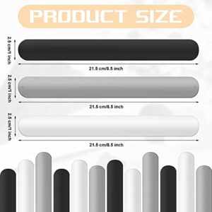 Cunhill Wrapping Paper Holder Silicone Paper Slap Bands Wrapping Paper Clamps Wrapping Paper Roll Clips for Home Storage Organization, White Black Grey(9 Pieces)