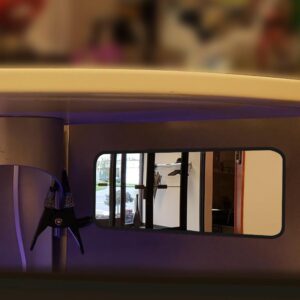 Ampper Glass Clip On Security Mirror, Flexible Convex Cubicle Mirror for Personal Safety and Security Desk Rear View Monitors or Anywhere (6.69" x 2.95", Rectangle)