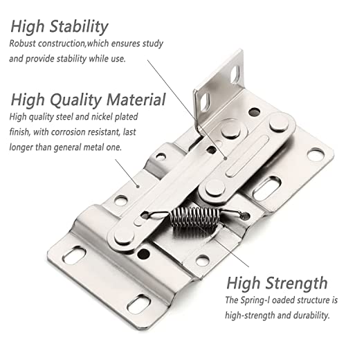 Chibery 2 Pack Tip Out Tray Hinges, Scissor Hinges for Kitchen Sink or Bathroom Cabinet Organizer, Sink Front Drawer, Compatible Both Face Frame ＆ Frameless - Nickel Plated Steel