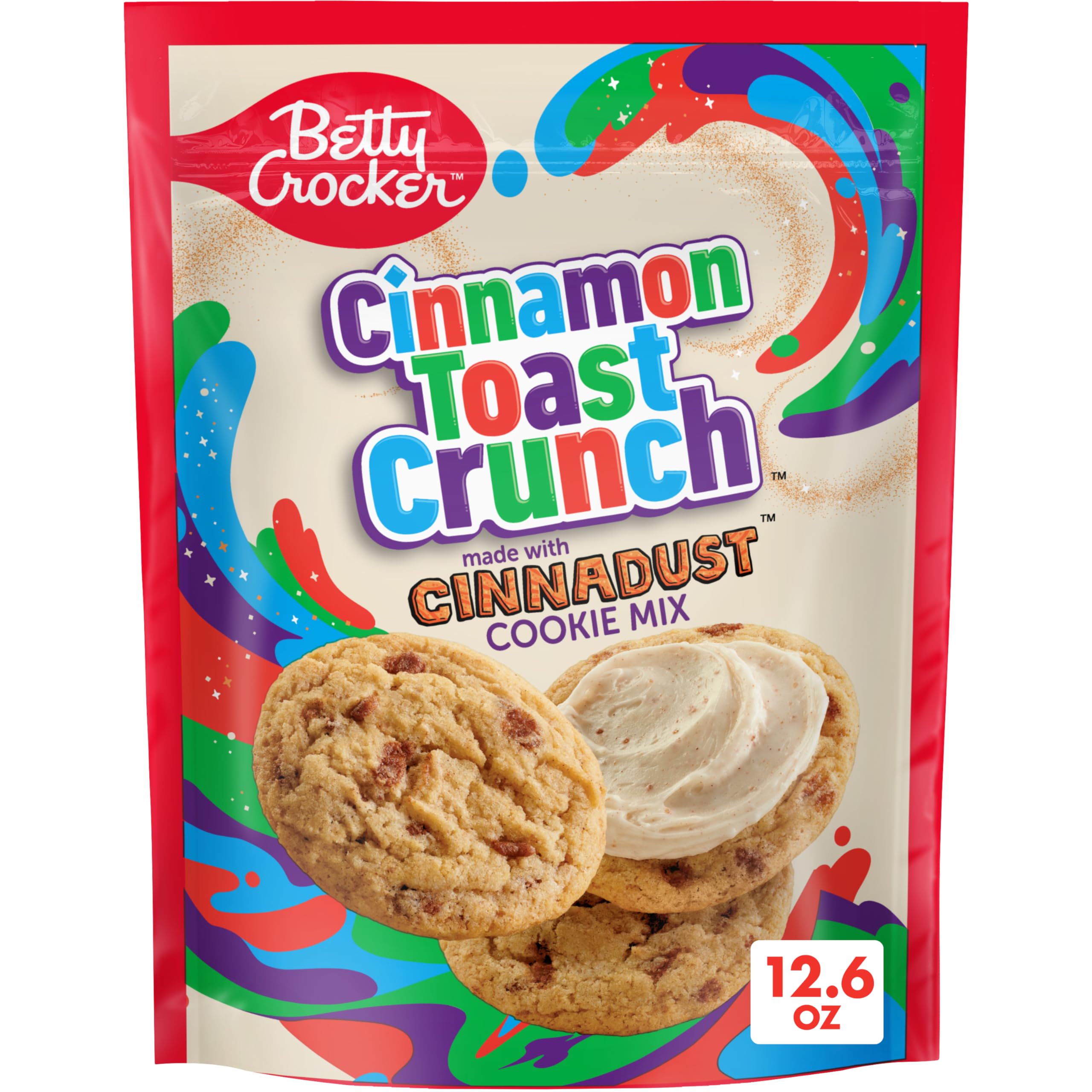 Betty Crocker Cinnamon Toast Crunch Cookie Mix, Made with Cinnadust, 12.6 oz