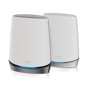 netgear orbi 5g tri-band wifi 6 mesh system (nbk752) – router with 1 satellite extender | coverage up to 5,000 sq. ft, 40 devices | ax4200 (up to 4.2gbps)