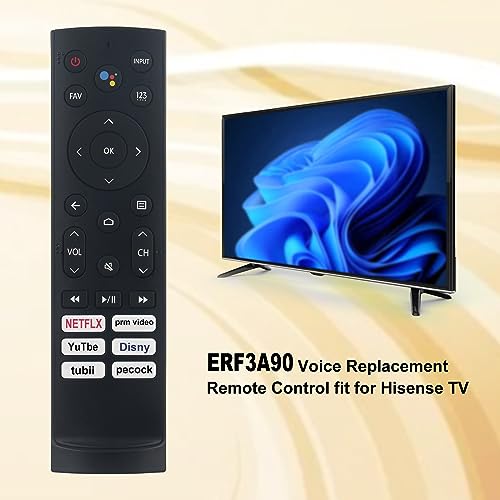 ERF3A90 Replacement Voice Remote Control fit for Hisense 85U7H 55U7G 65U8G 65U7G 55U8G 75U9DG 75U7G U7G U9G U8 U7H QLED Series 4K ULED Android Smart TV 55A76K 75A76K