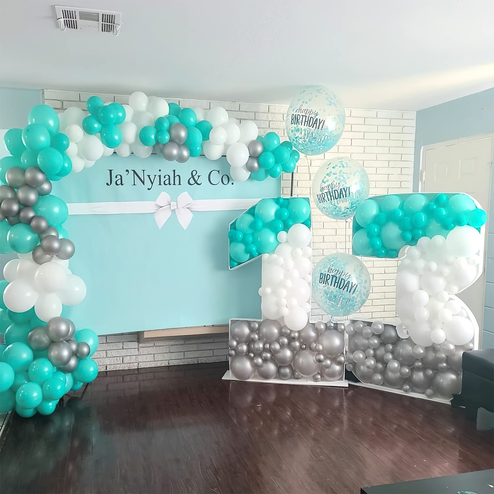 PartyWoo Teal Balloons, 120 pcs 5 Inch Teal Blue Balloons, Turquoise Balloons for Balloon Garland or Balloon Arch as Birthday Party Decorations, Wedding Decorations, Baby Shower Decorations, Teal-Y69