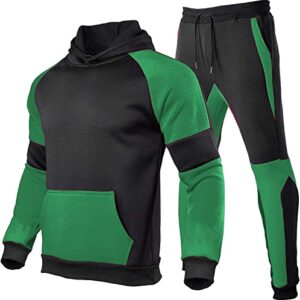 kilborn·pataky men's sweatsuits set fleece hoodie and jogger two piece tracksuits sweatpants with sweatshirts active casual outfits (small, green)