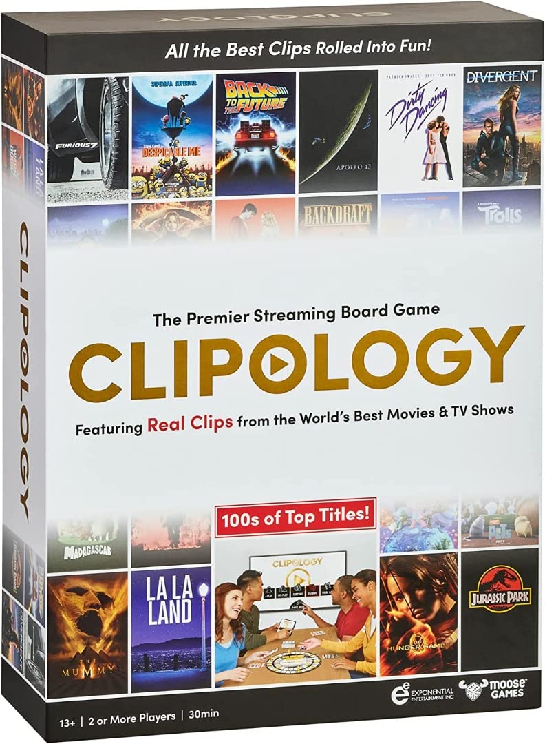 Clipology Game - The Premier Streaming Board Game Featuring Real Clips From The World's Best Movies & TV Shows | Movie Trivia Game