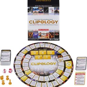 Clipology Game - The Premier Streaming Board Game Featuring Real Clips From The World's Best Movies & TV Shows | Movie Trivia Game