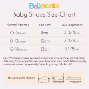 Bellocasa Baby Mary Jane Flats for Girls with Bowknot Cotton Anti Skid Sole Infant First Walker Princess Dress Crib Wedding Shoes(JY1631 Gold,2)