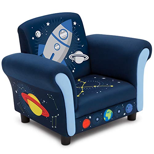 Delta Children Space Adventures Kids Upholstered Chair, Blue