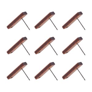 Beadthoven 20 Pairs Wood Rectangle Bar Stud Earring Findings Vertical Bar Geometric Ear Studs Walnut Wooden Post Earring with Loop Pierced Earring Components for DIY Earring Jewelry Making Findings