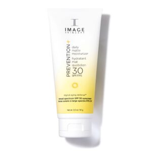 image skincare, prevention+ daily matte moisturizer spf 30, zinc oxide mattifying face sunscreen lotion, amazon exclusive, 3.2 oz