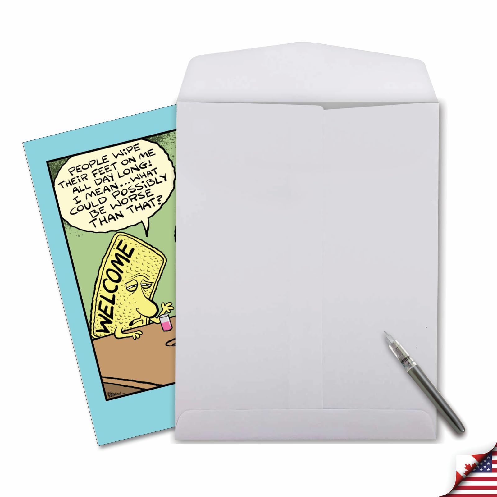 NobleWorks - Big Funny Birthday Greeting Card 8.5 x 11 Inch with Envelope (1 Pack) Large Jumbo Bday Welcome Mat J9283BDG