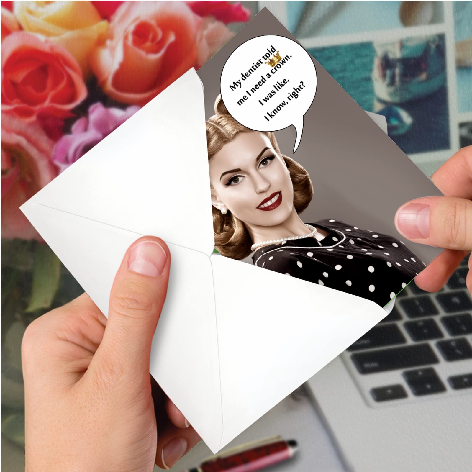 NobleWorks - Pack of 3 Hilarious Birthday Greeting Cards with Envelopes (1 Designs, 3 Each) - Needs A Crown C5581BDG-C3x1