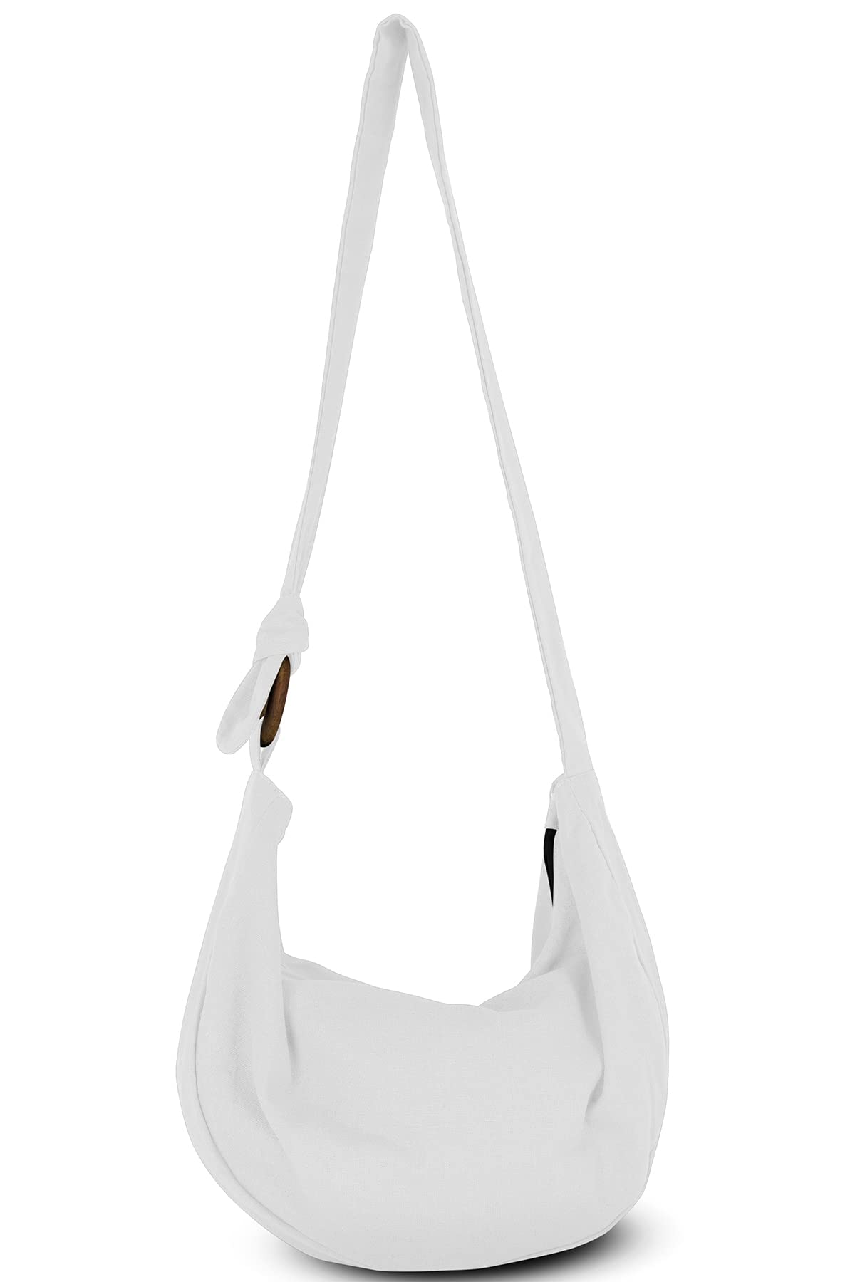 YOUR COZY Women's White Cotton Hobo Bag