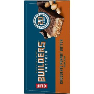 CLIF Builders - Chocolate Peanut Butter Flavor - Protein Bars - Gluten-Free - Non-GMO - Low Glycemic - 20g Protein - 2.4 oz. (12 Pack)