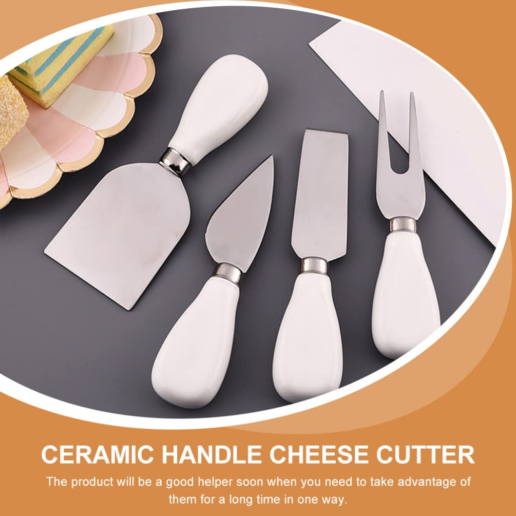 HEMOTON 4Pcs Cheese Cheese Fork Cheese Shaver Butter Spreader Cake kit Butter Cutter Cheese Cutter Cheese Cutting Tool Home Tools Bread Cutter Cutting Machine Travel Stainless Steel