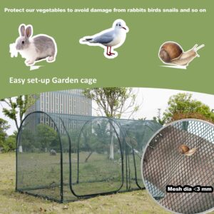 Large Tunnel 8.2'x4' Plant Netting Cover 4FT Tall Crop Cage Netting Pest Guard Cover for Vegetables Fruits Durable Gardening Net for Plant and Animal