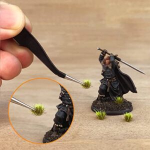 208 Pcs Static Grass Model Grass Tufts Railway Artificial Grass Miniature Grass Tuft Terrain Kit for DIY Model Railway Fairy Garden Diorama Scenery (Set A)