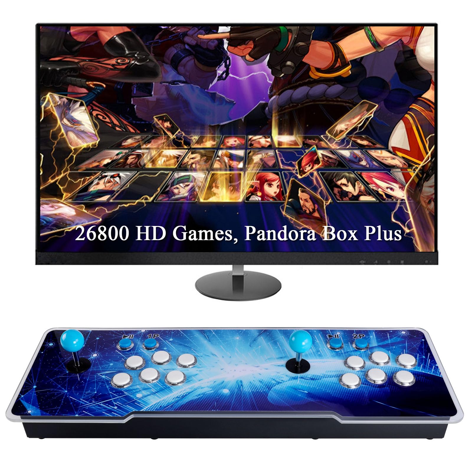 IDYNIREL 3D Pandora Box 60S Arcade Games Console for TV&PC&Projector, 26800 Games Installed Plug and Play Games Machine, 1280x720 Full HD, Search/Save/Hide/Pause Games, Favorite List, 1-4 Players……