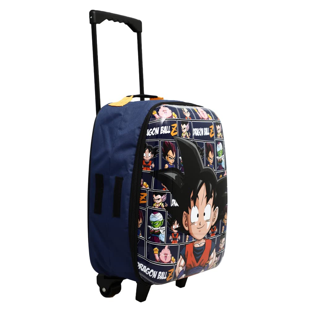 Bioworld Dragon Ball Z Kids Goku ABS Shell Collapsible Wheeled Luggage for boys