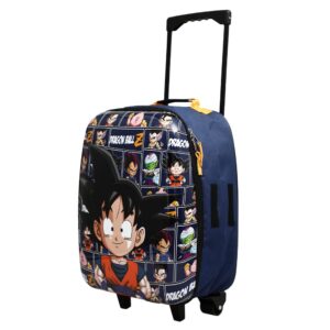 Bioworld Dragon Ball Z Kids Goku ABS Shell Collapsible Wheeled Luggage for boys