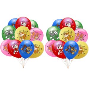 Paw Dog Patrol Birthday Decorations and Banner - Paw Dog Patrol Party Balloons - Character Cake Topper and Cupcake Picks - Kids Dog Theme Birthday Party by Jolly Jon