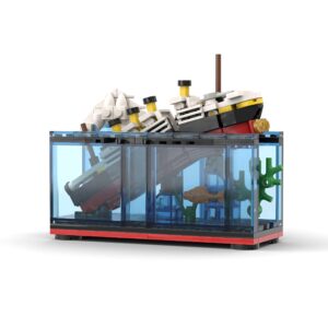 MIKEMENG 247pcs MOC RMS Cruise Sank Titanic Break in Half Toy Building BlocksWith Case Building Blocks Ship Boat Kits Model Construcrion Sets…