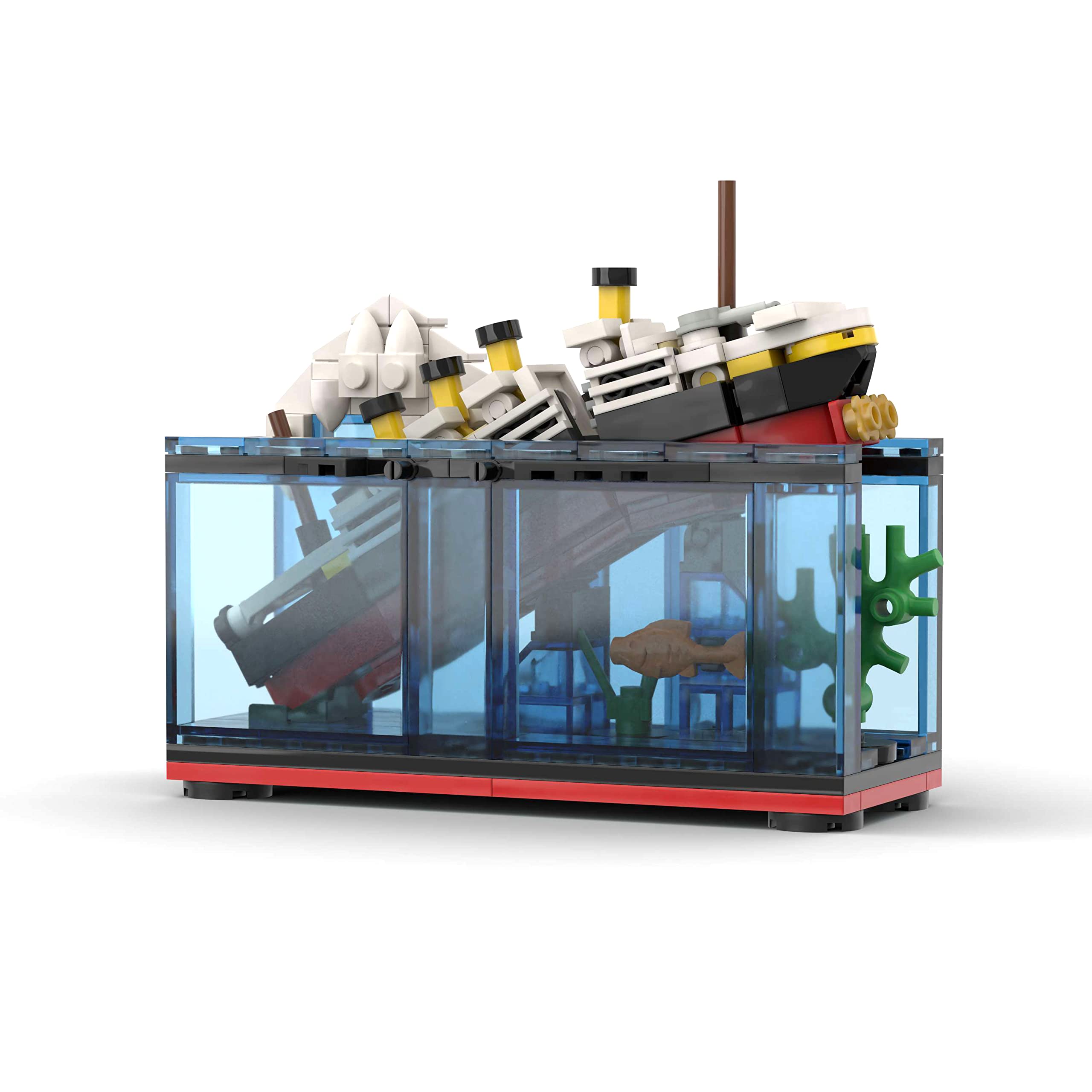 MIKEMENG 247pcs MOC RMS Cruise Sank Titanic Break in Half Toy Building BlocksWith Case Building Blocks Ship Boat Kits Model Construcrion Sets…