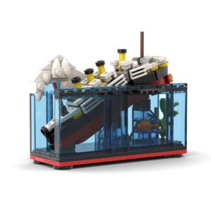 MIKEMENG 247pcs MOC RMS Cruise Sank Titanic Break in Half Toy Building BlocksWith Case Building Blocks Ship Boat Kits Model Construcrion Sets…